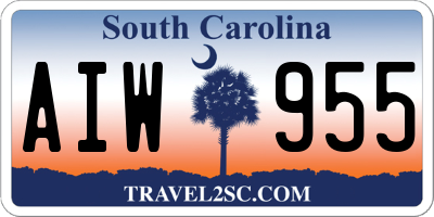 SC license plate AIW955