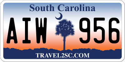 SC license plate AIW956