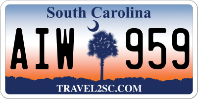 SC license plate AIW959