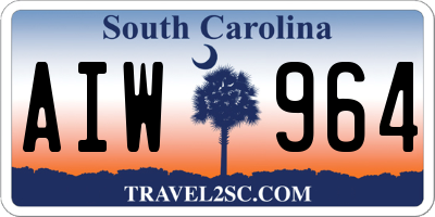 SC license plate AIW964