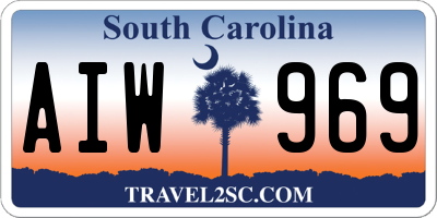 SC license plate AIW969