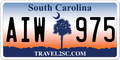 SC license plate AIW975