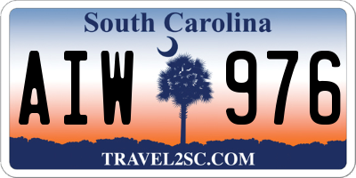 SC license plate AIW976
