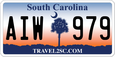 SC license plate AIW979