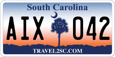SC license plate AIX042
