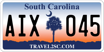 SC license plate AIX045