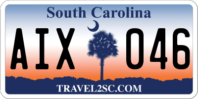 SC license plate AIX046