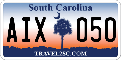 SC license plate AIX050