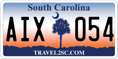 SC license plate AIX054
