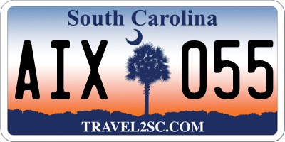 SC license plate AIX055