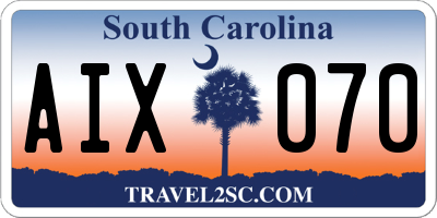 SC license plate AIX070