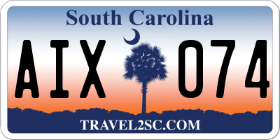 SC license plate AIX074