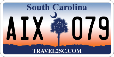 SC license plate AIX079