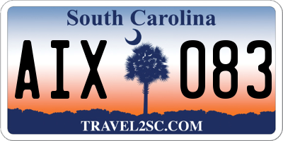 SC license plate AIX083