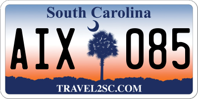 SC license plate AIX085