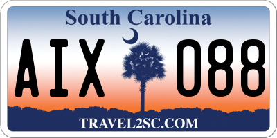 SC license plate AIX088