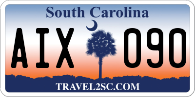 SC license plate AIX090