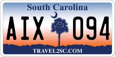 SC license plate AIX094