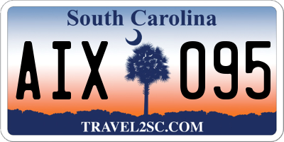 SC license plate AIX095