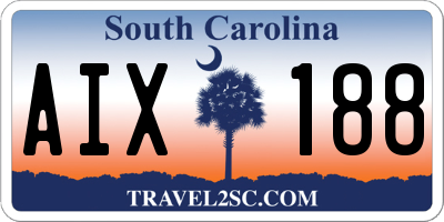 SC license plate AIX188