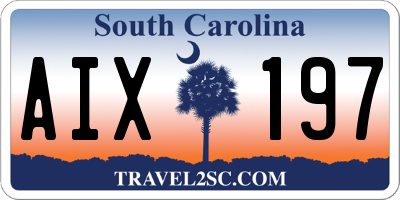 SC license plate AIX197