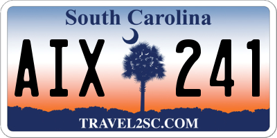 SC license plate AIX241