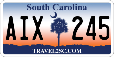 SC license plate AIX245