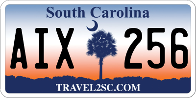 SC license plate AIX256