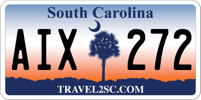 SC license plate AIX272