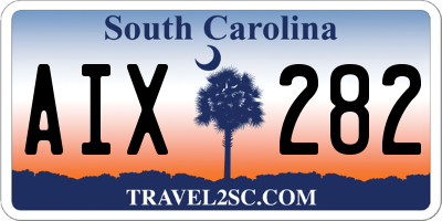 SC license plate AIX282