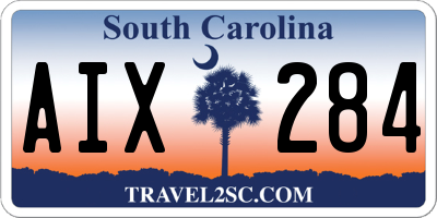 SC license plate AIX284