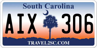 SC license plate AIX306