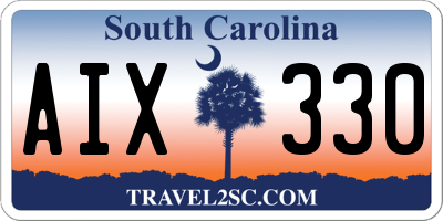 SC license plate AIX330