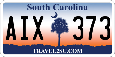 SC license plate AIX373