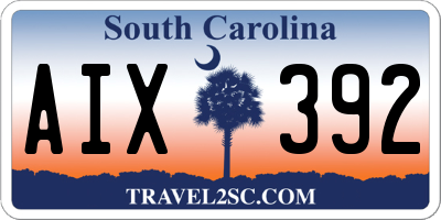 SC license plate AIX392