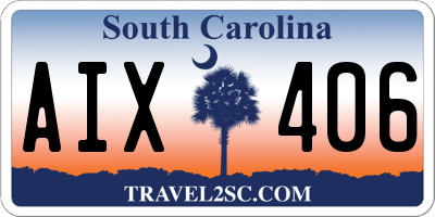 SC license plate AIX406