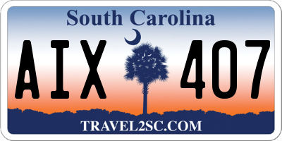 SC license plate AIX407
