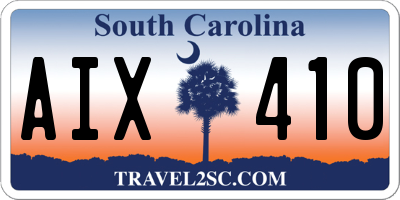 SC license plate AIX410
