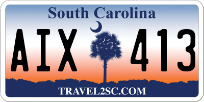 SC license plate AIX413