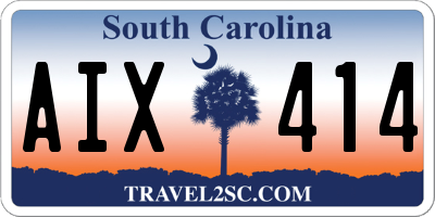 SC license plate AIX414