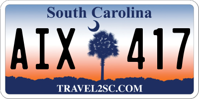 SC license plate AIX417