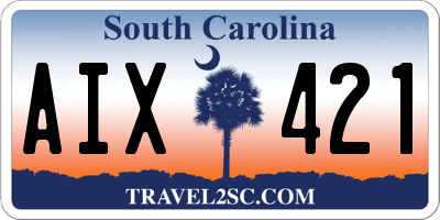SC license plate AIX421