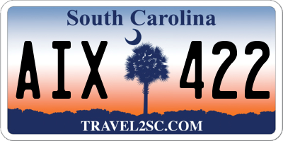 SC license plate AIX422