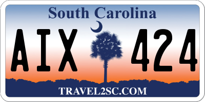 SC license plate AIX424