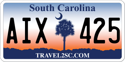 SC license plate AIX425