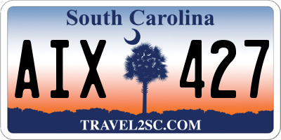 SC license plate AIX427