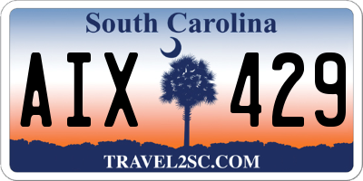 SC license plate AIX429