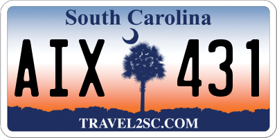 SC license plate AIX431