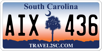 SC license plate AIX436