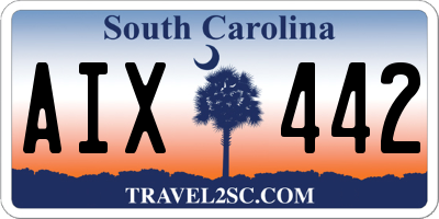 SC license plate AIX442